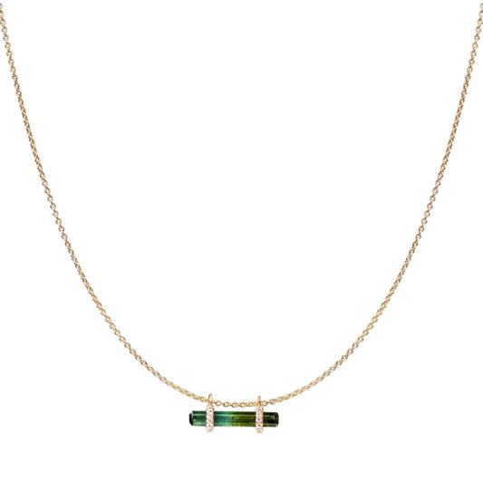 Tourmaline & Diamond Pendant