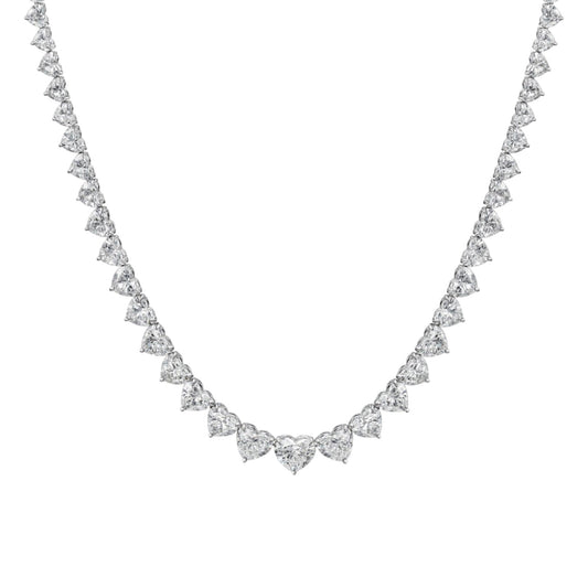 Riviera Heart Shape Diamond Necklace