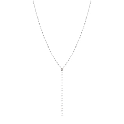 Mixed Diamond Drop Necklace