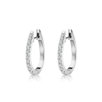 Remy Hoop Pave Diamond Huggies