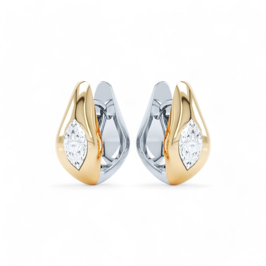 Riri Marquise Diamond Huggies