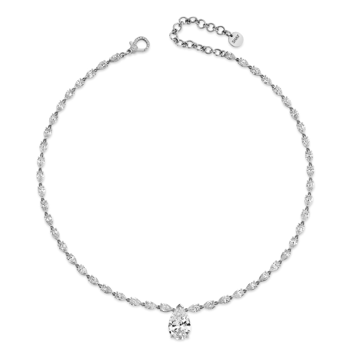 DIAMOND TEARDROP TENNIS NECKLACE