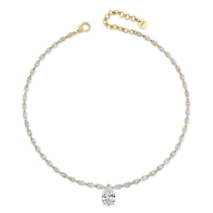 DIAMOND TEARDROP TENNIS NECKLACE
