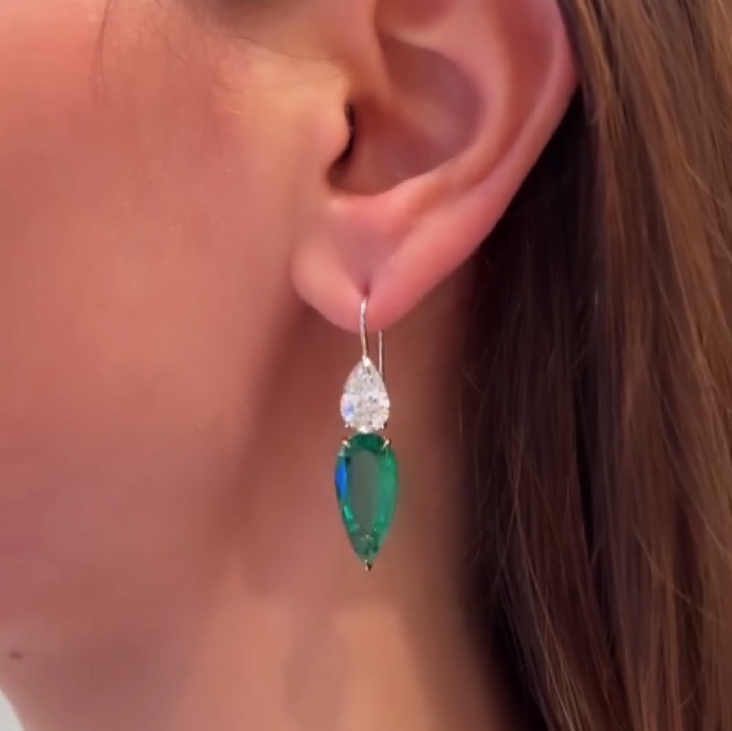 Emerald & Diamond Earrings