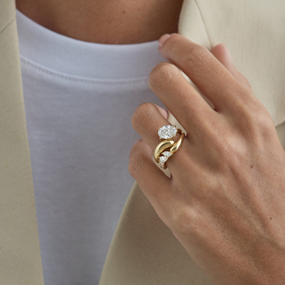 Serena Diamond Arc Ring