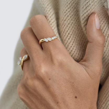 Serena Diamond Arc Ring