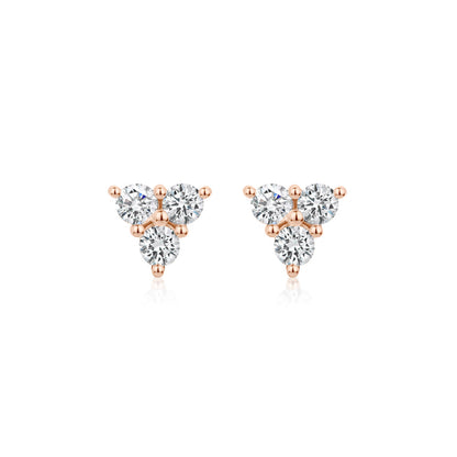 Trio Round Diamond Studs