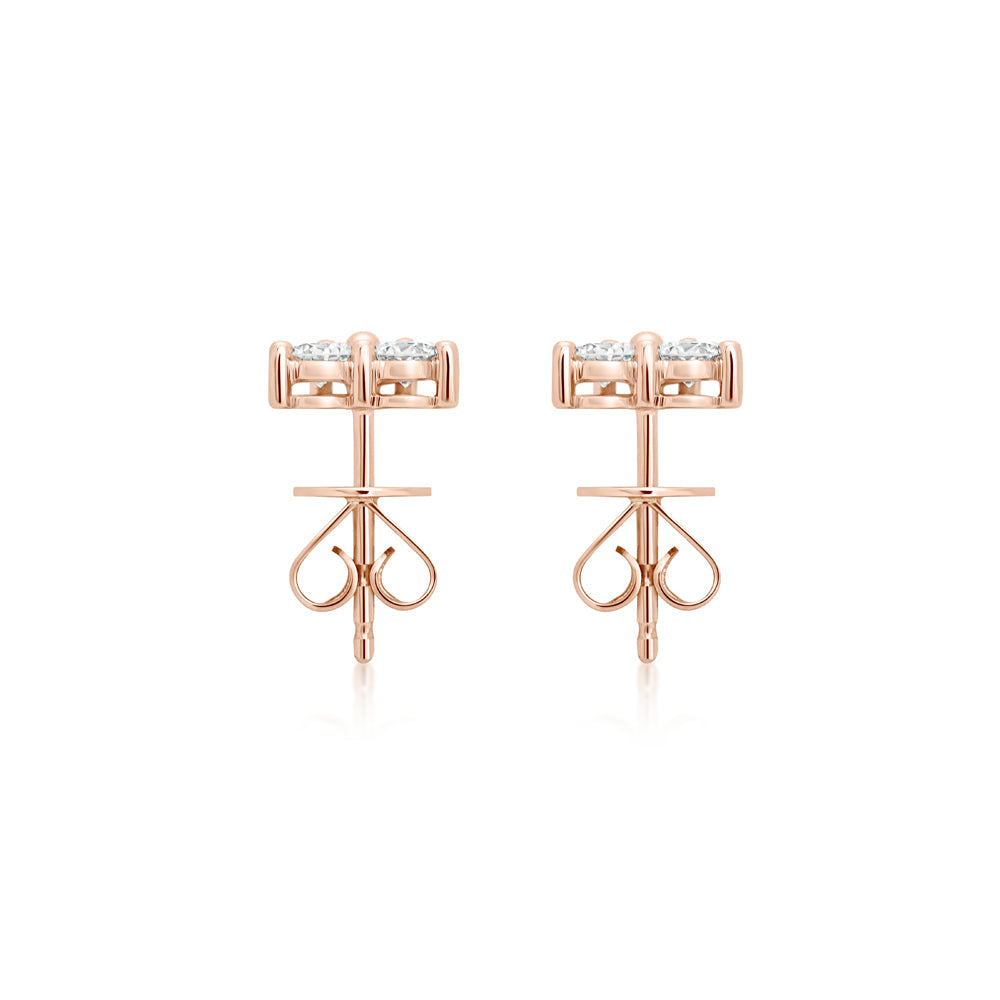 Trio Round Diamond Studs