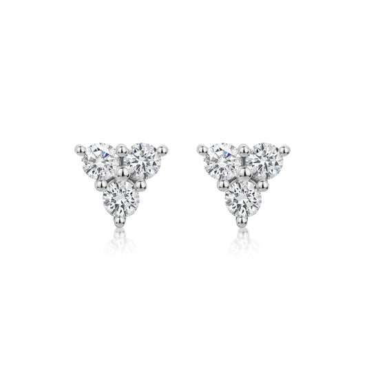 Trio Round Diamond Studs