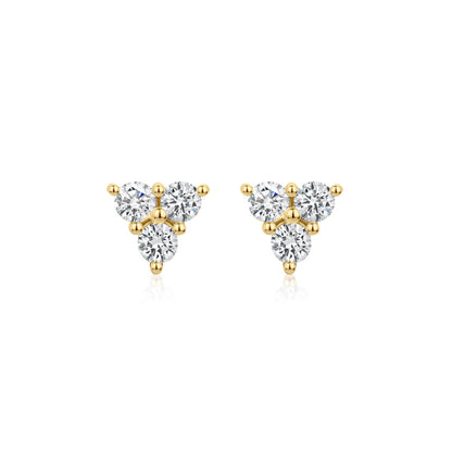 Trio Round Diamond Studs
