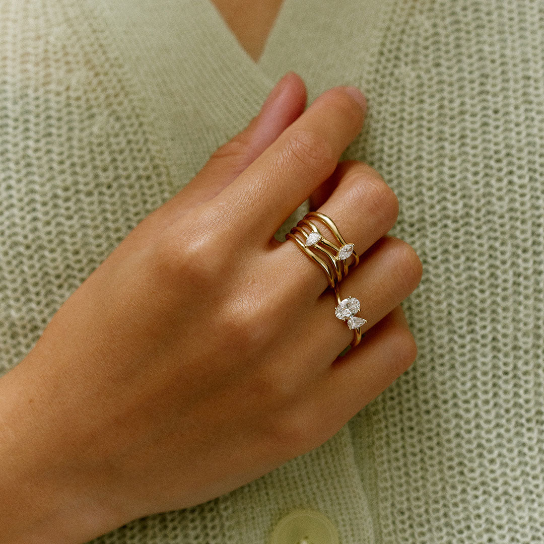 Strata Marquise Diamond Ring