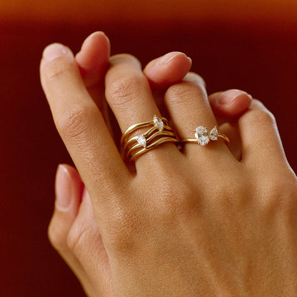 Strata Marquise Diamond Ring