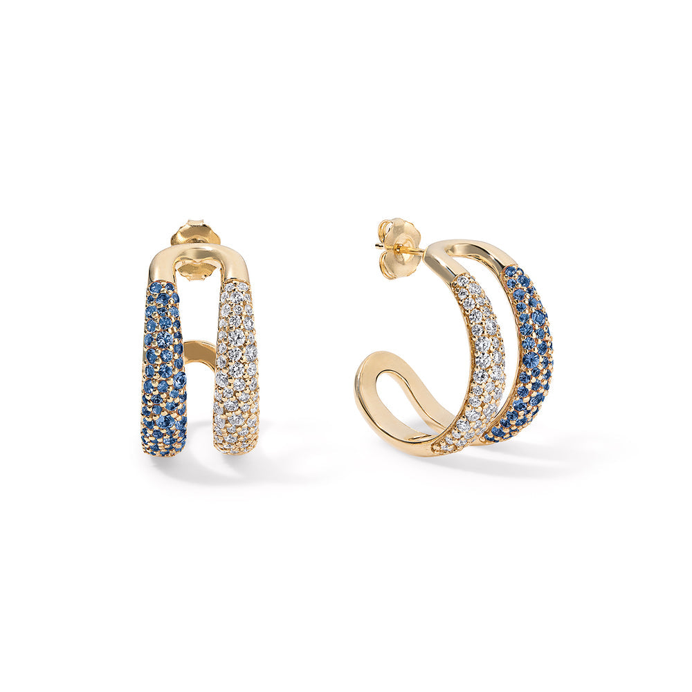 TIMELESS DIAMOND & SAPHIRE EARRINGS