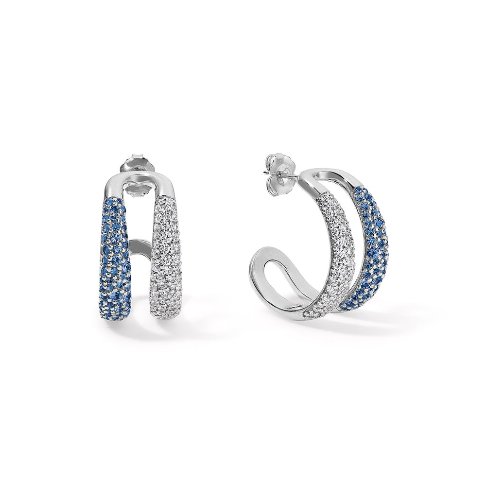 TIMELESS DIAMOND & SAPHIRE EARRINGS